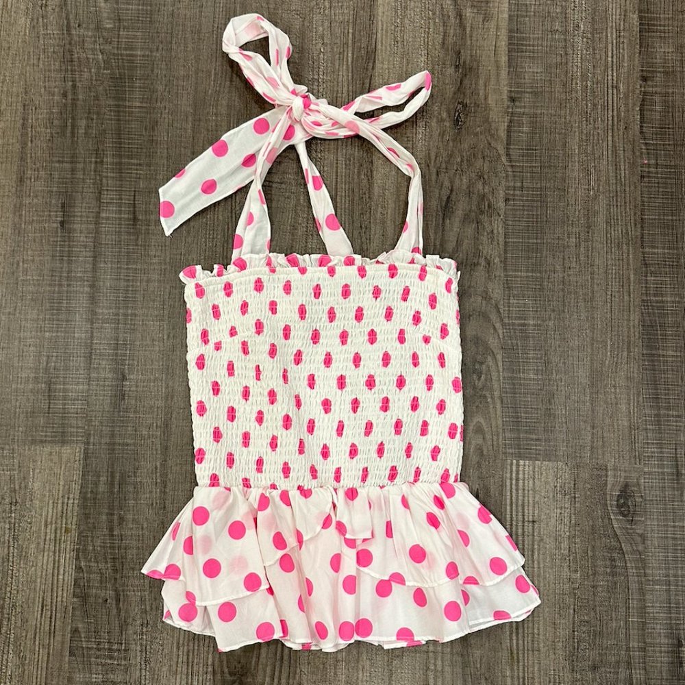 Polka Dot Peplum Top